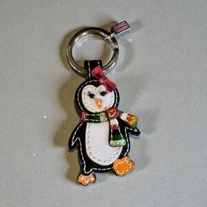 COACH Leather 3D Penguin Keychain 2008-2009 EXCELLENT